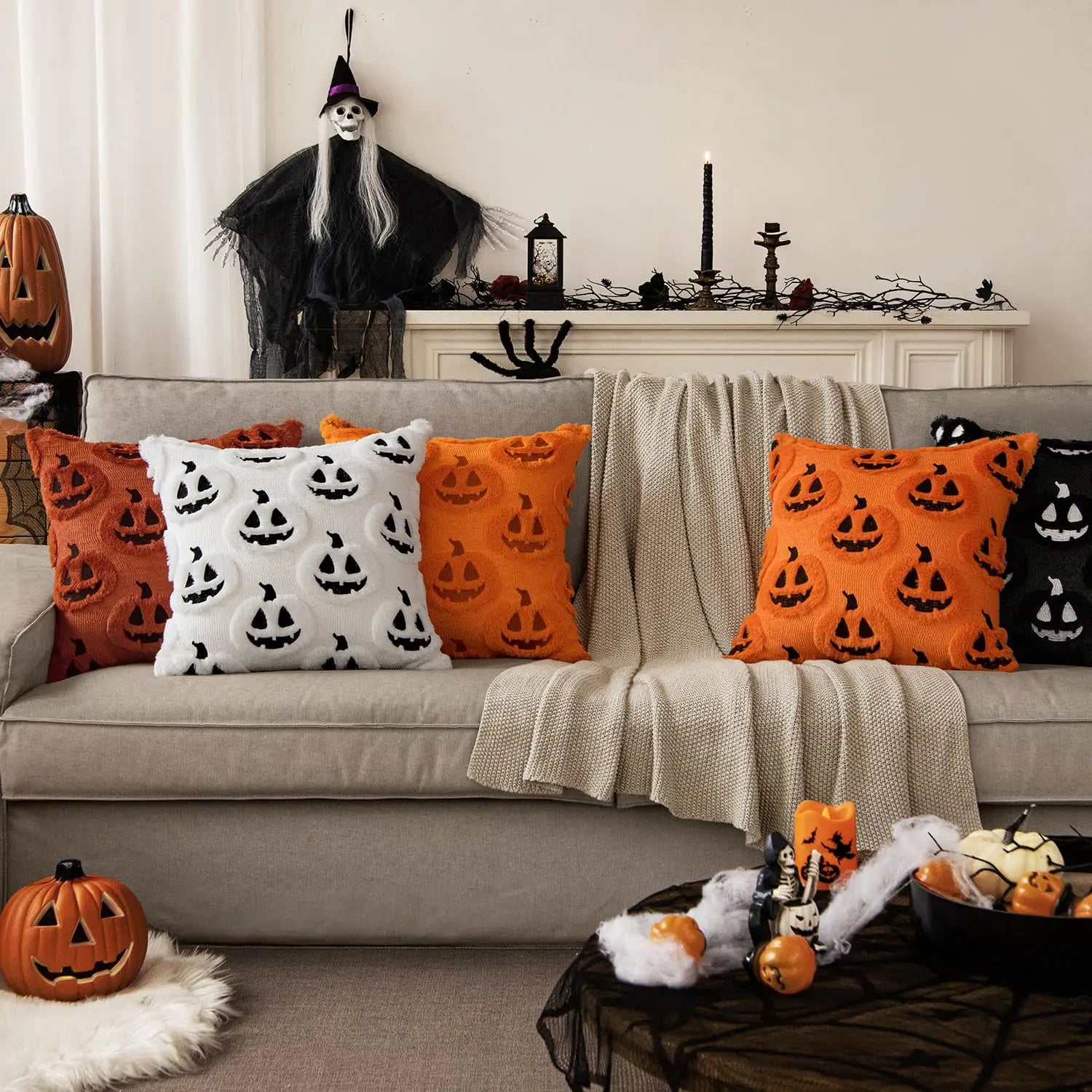 Plush Pumpkin Pillow Cover