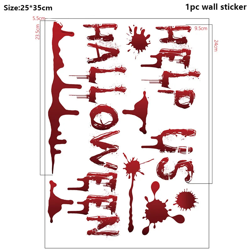 Bloody Handprint Window Clings