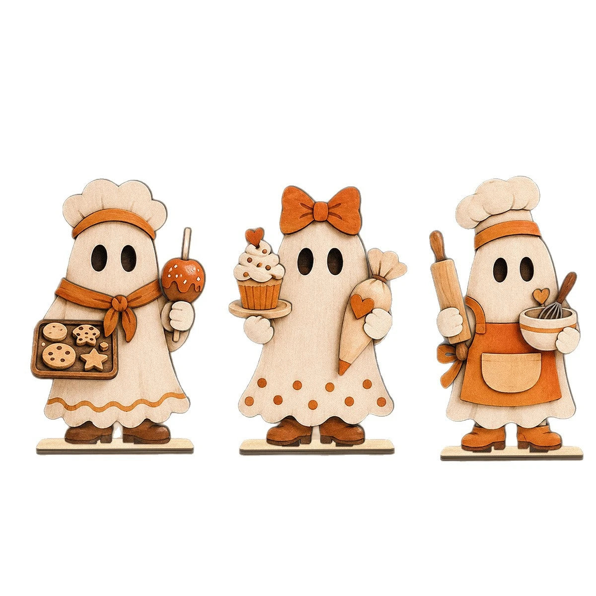 Wooden Autumn Standing Decor Set