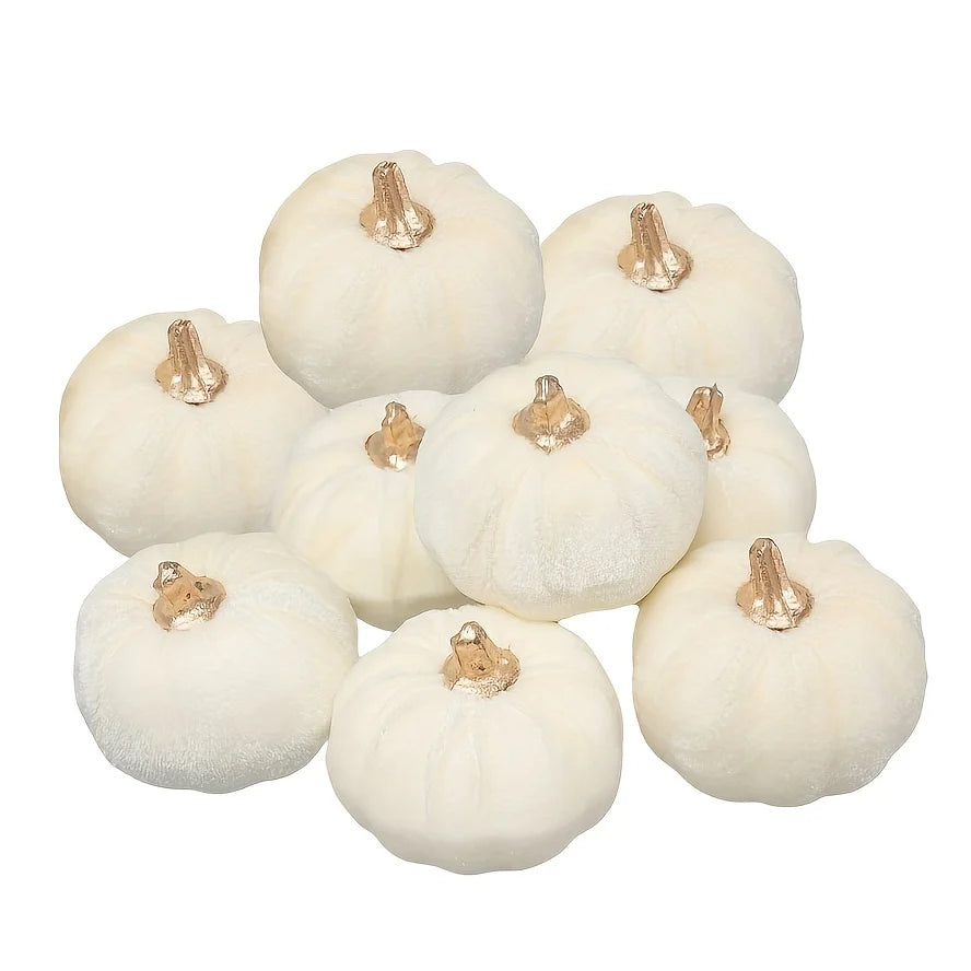 White Paintable Pumpkin Set of 6