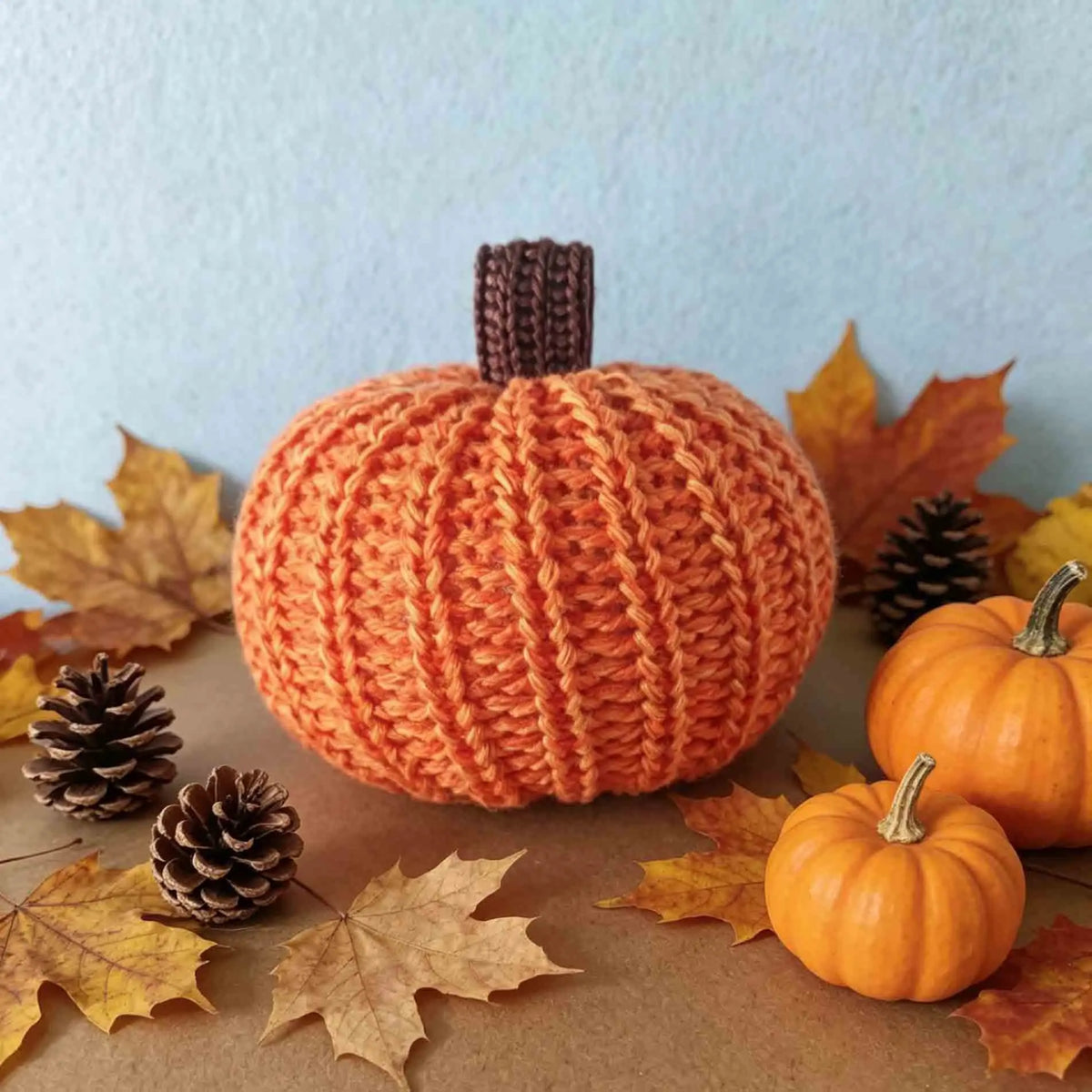 Handmade Pumpkin Ornament Set