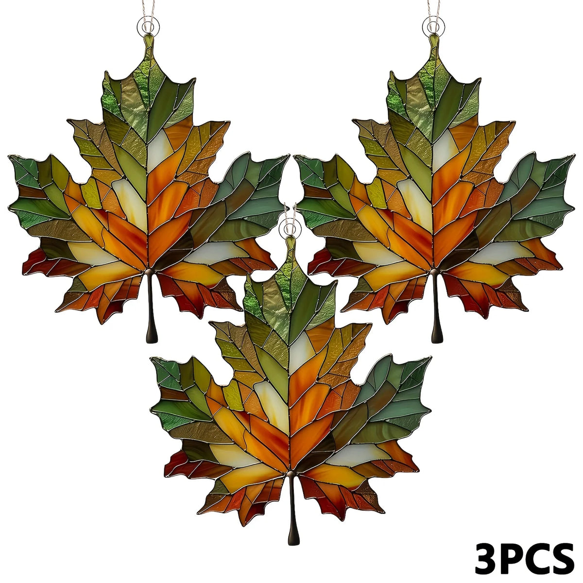 Maple Leaf Acrylic Window Decor Set