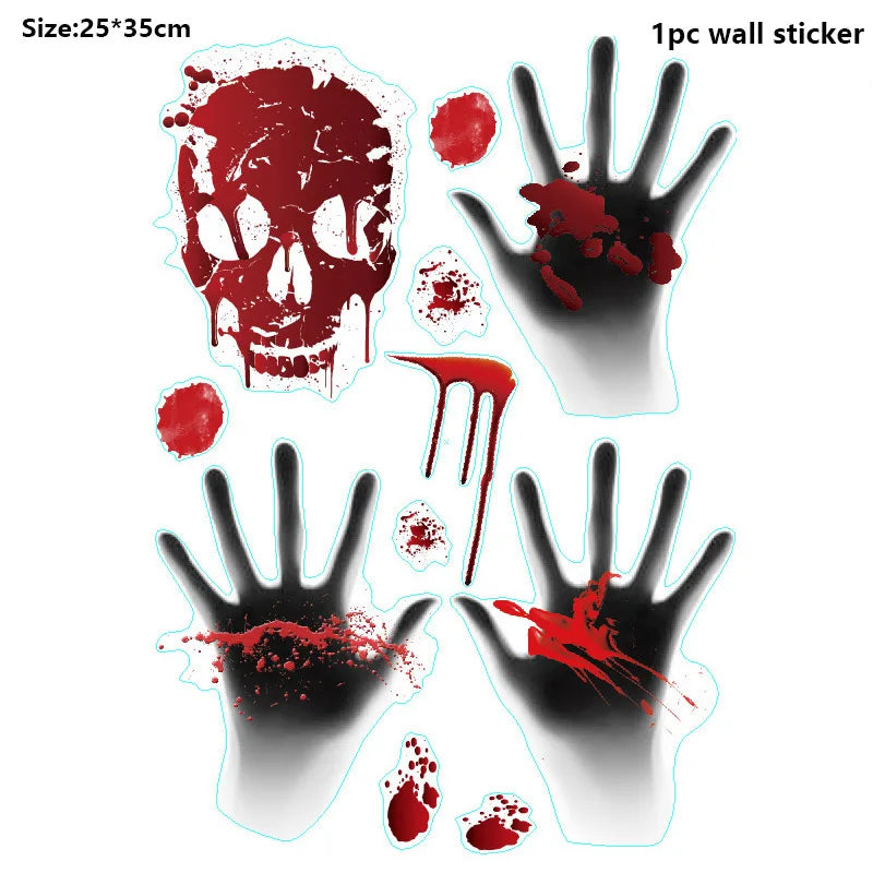 Bloody Handprint Window Clings