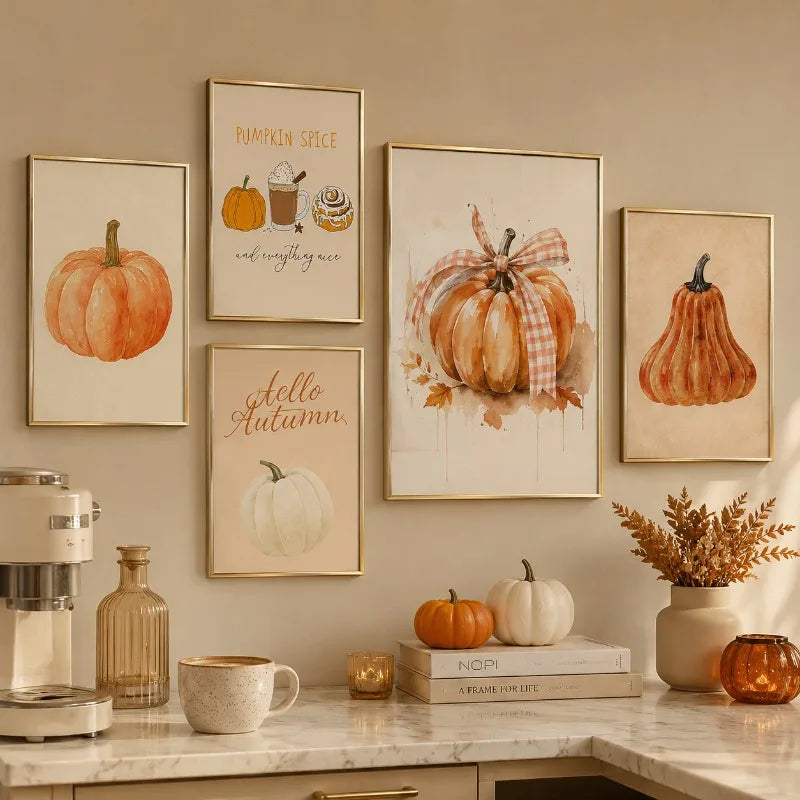 Hello Autumn Pumpkin Canvas Art
