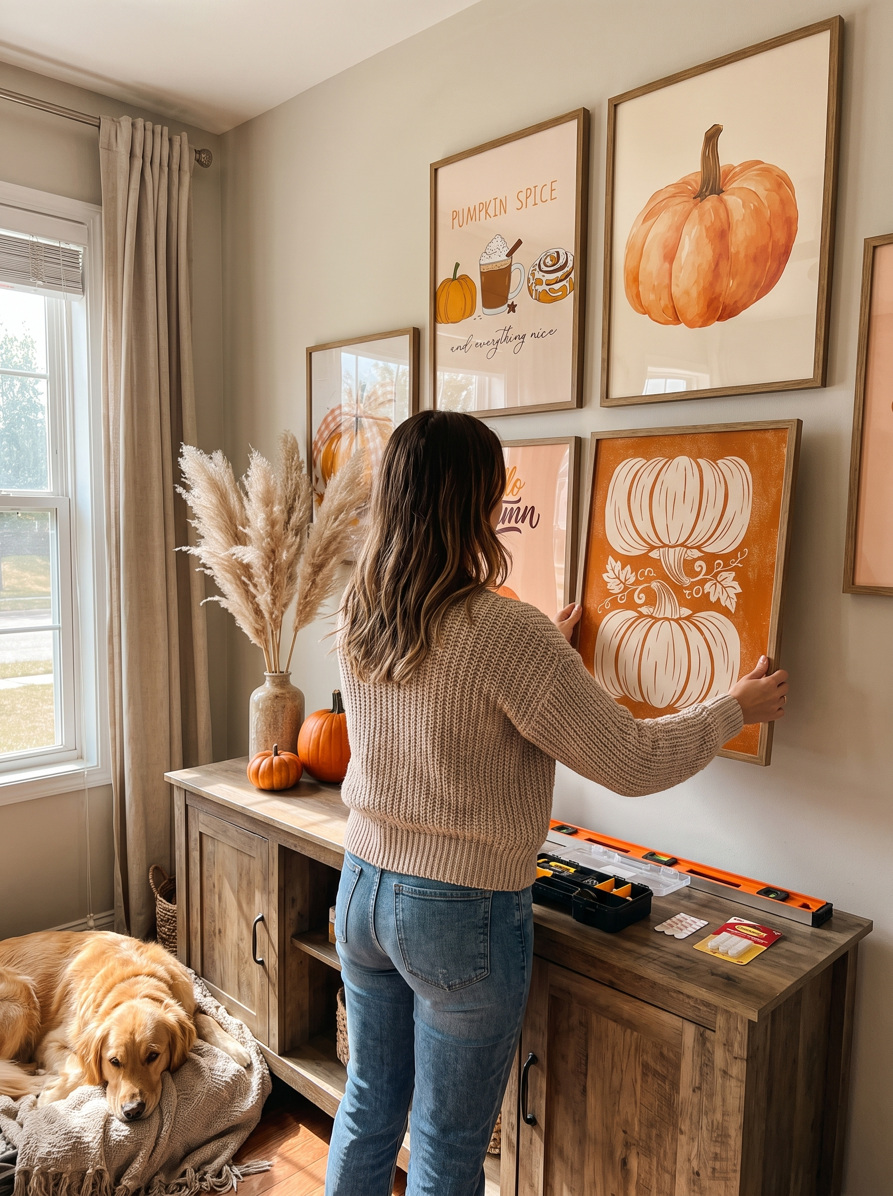 Hello Autumn Pumpkin Canvas Art lifestyle