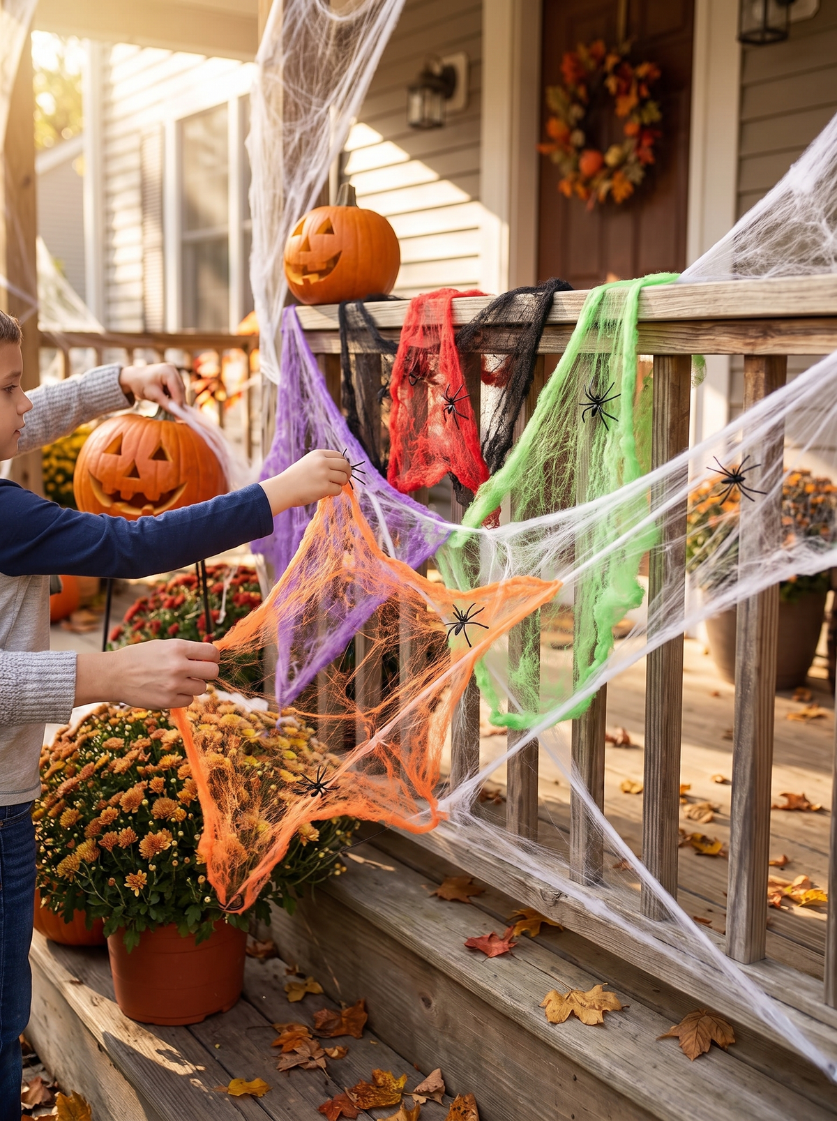 Stretchable Spider Web Decoration lifestyle
