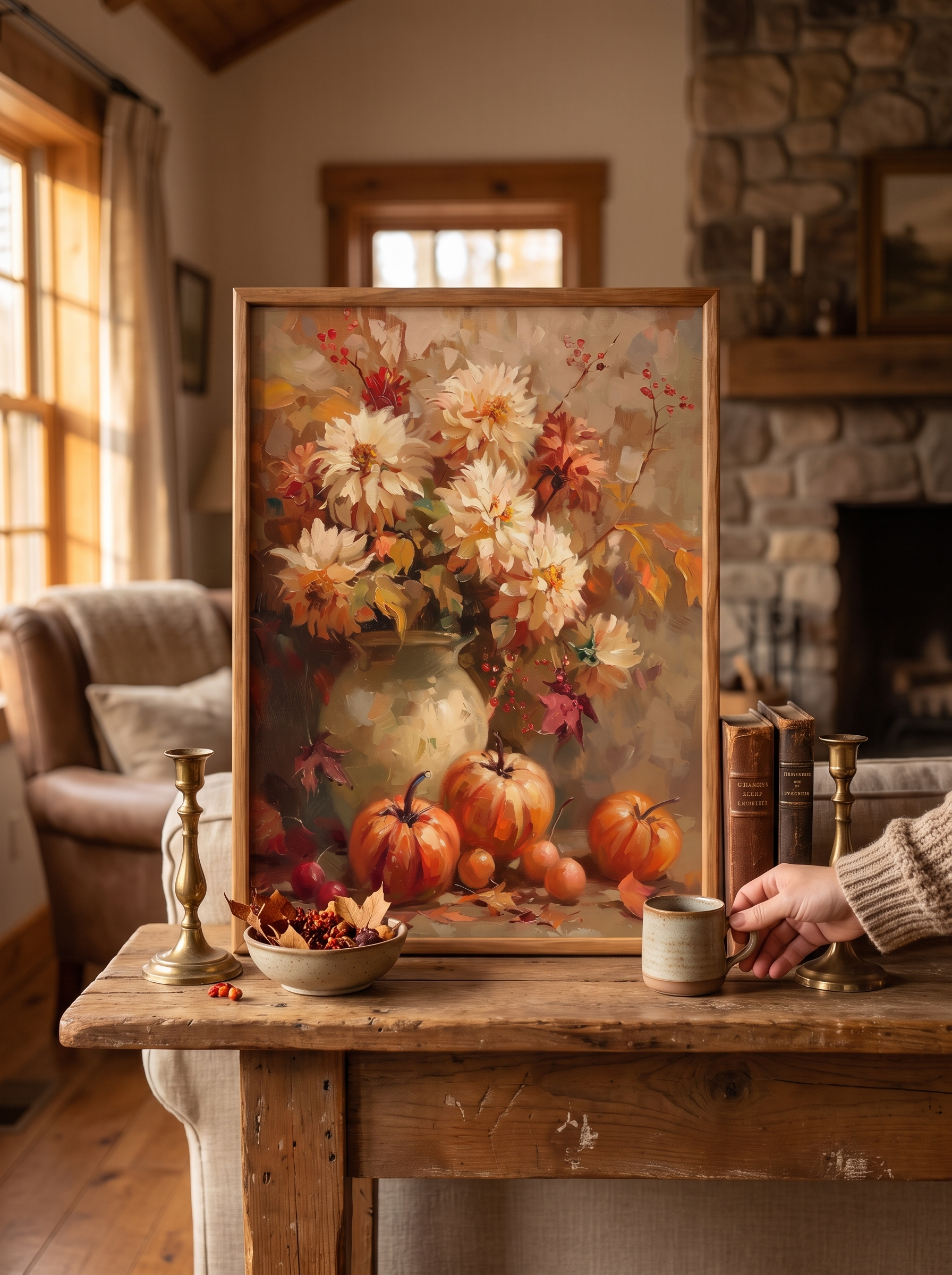 Vintage Autumn Still Life Wall Art lifestyle