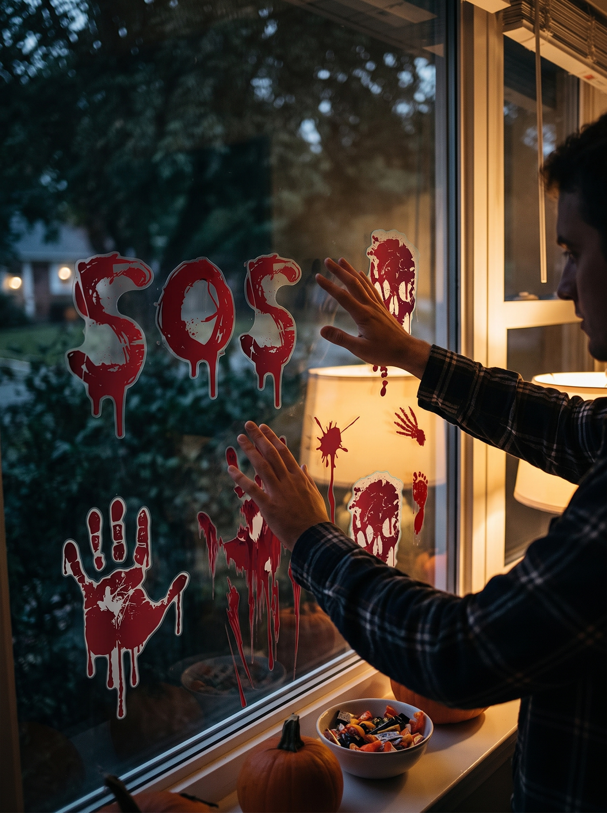 Bloody Handprint Window Clings lifestyle