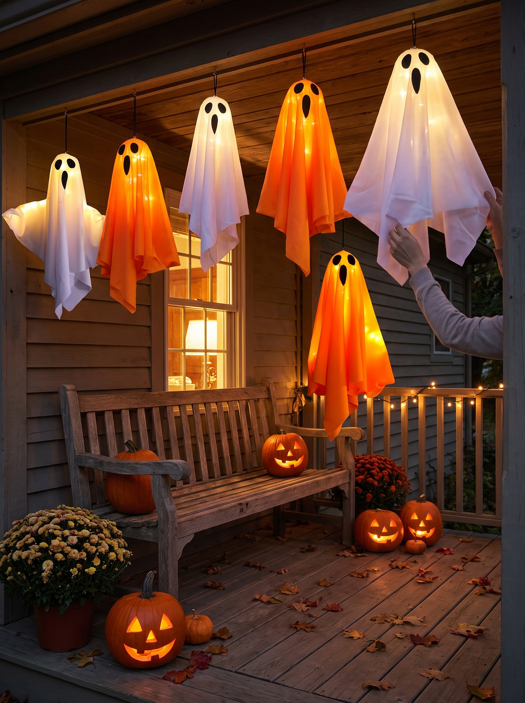 Hanging LED Ghost Decoration lifestyle