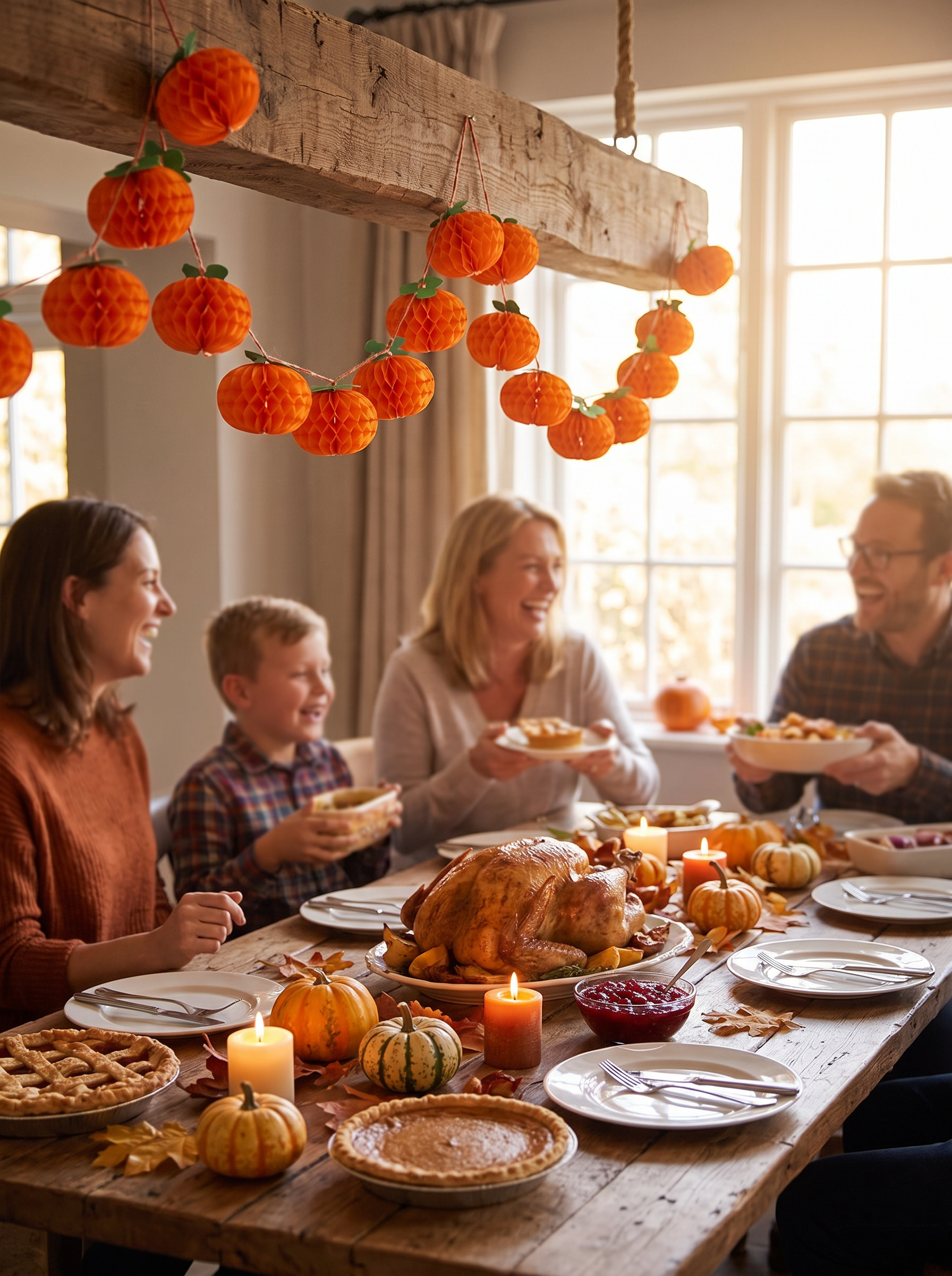 Autumn Honeycomb Ball Set of 10 lifestyle