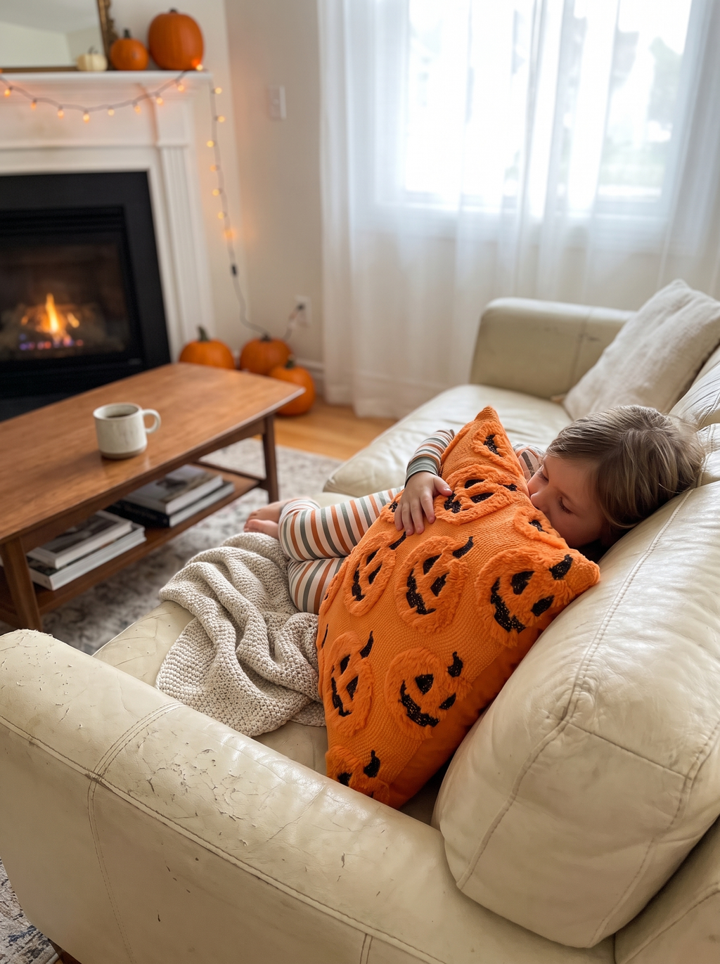 Plush Pumpkin Pillow Cover lifestyle