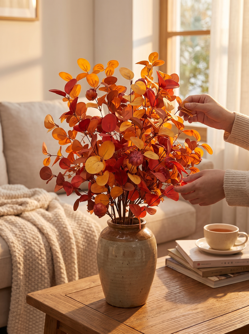 Artificial Eucalyptus Branch 80cm lifestyle