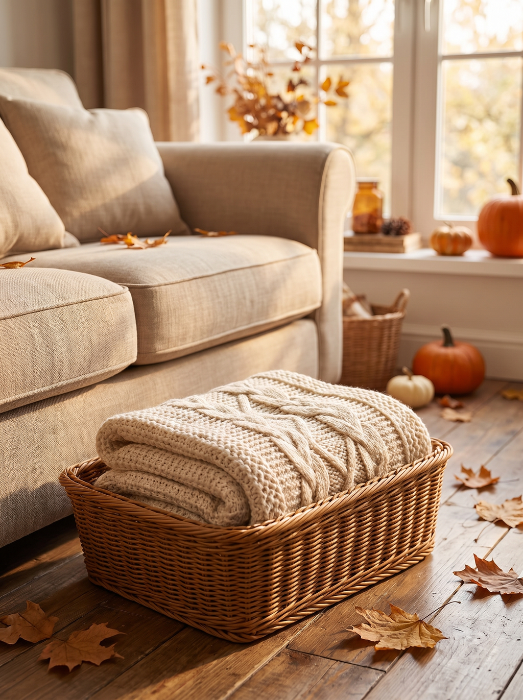 Hand-Woven Storage Basket lifestyle