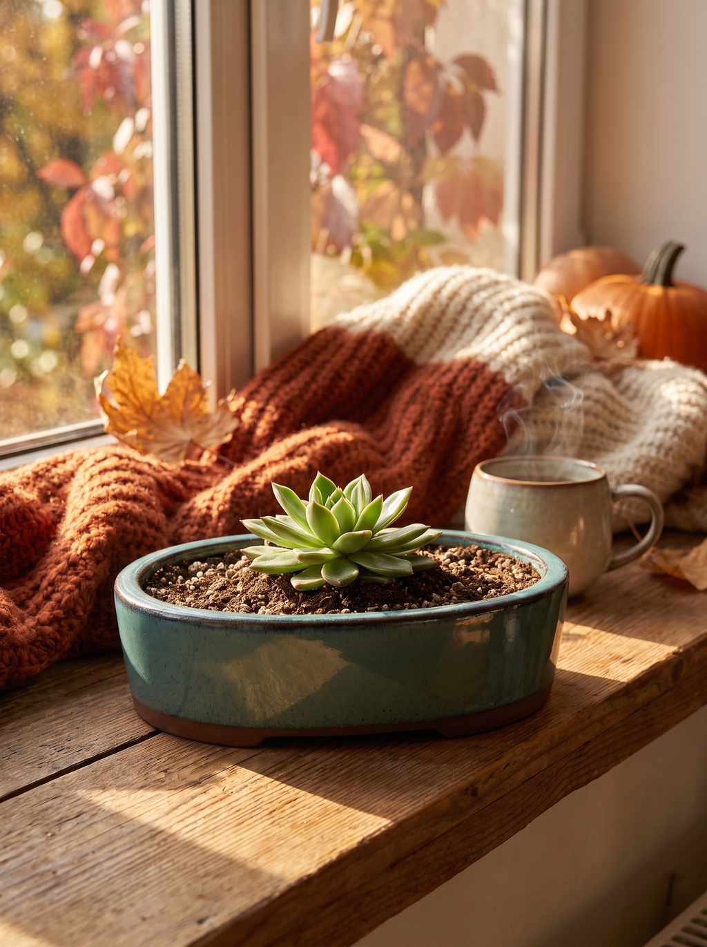 Ceramic Succulent Planter lifestyle